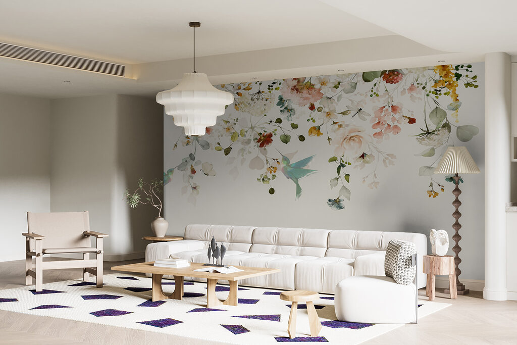 Een bloemenrand met vogeltjes — interieur 2