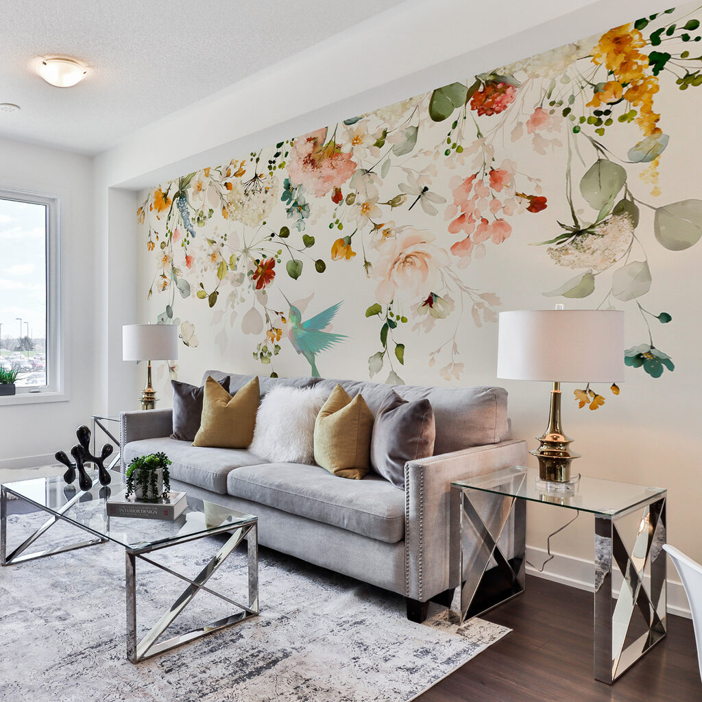 Een bloemenrand met vogeltjes — interieur 4