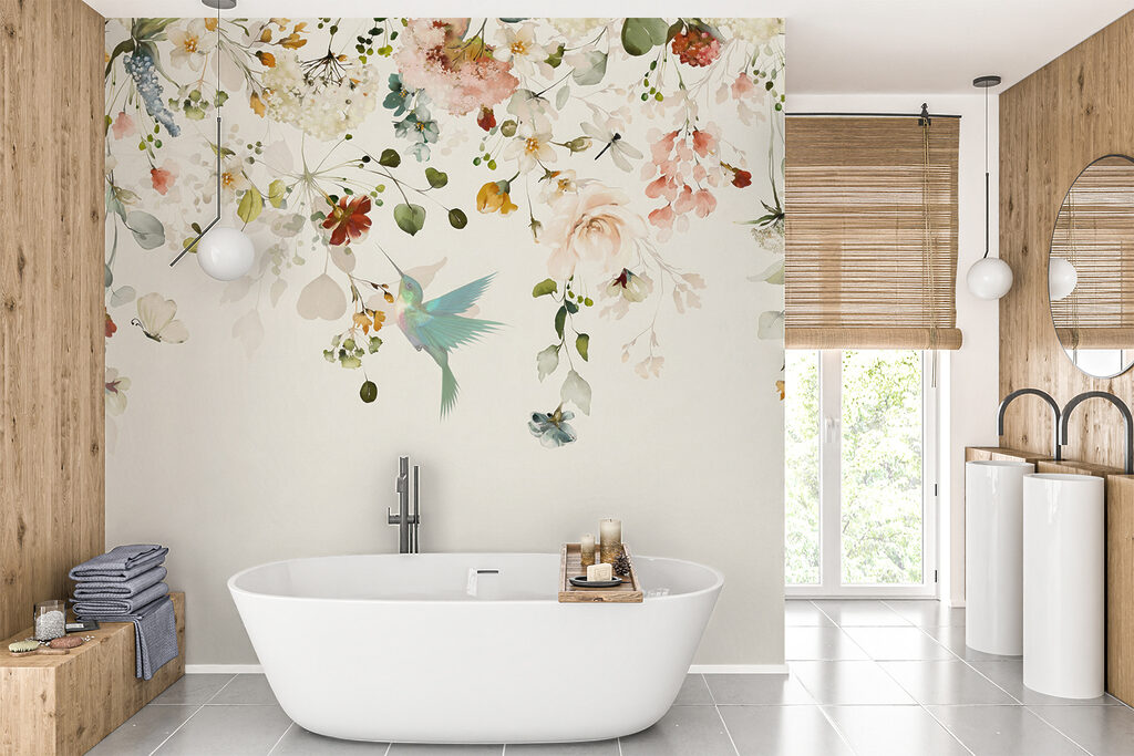 Een bloemenrand met vogeltjes — interieur 5