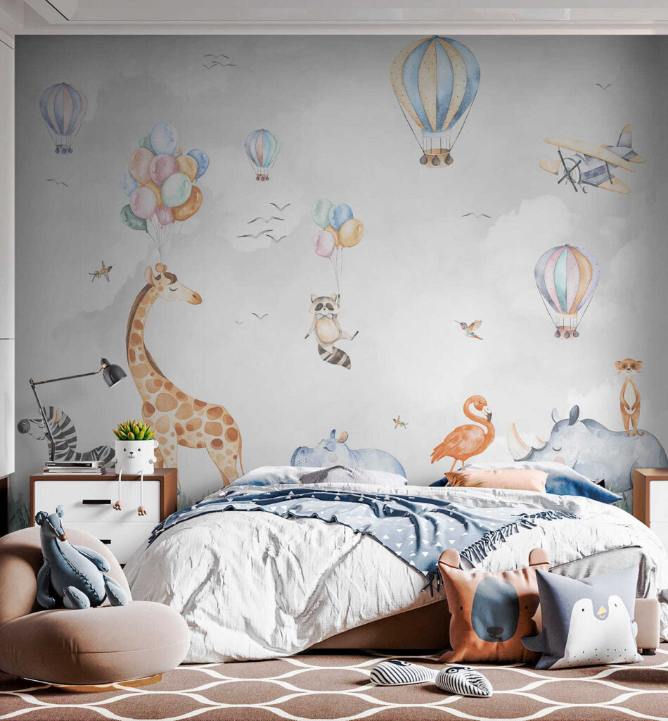 Safaridieren onder pastelballonnen — interieur 2
