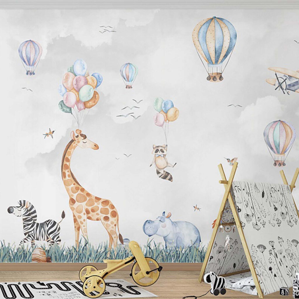 Safaridieren onder pastelballonnen — interieur 3
