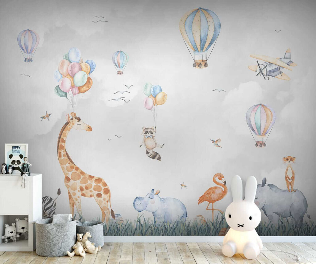 Safaridieren onder pastelballonnen — interieur 5