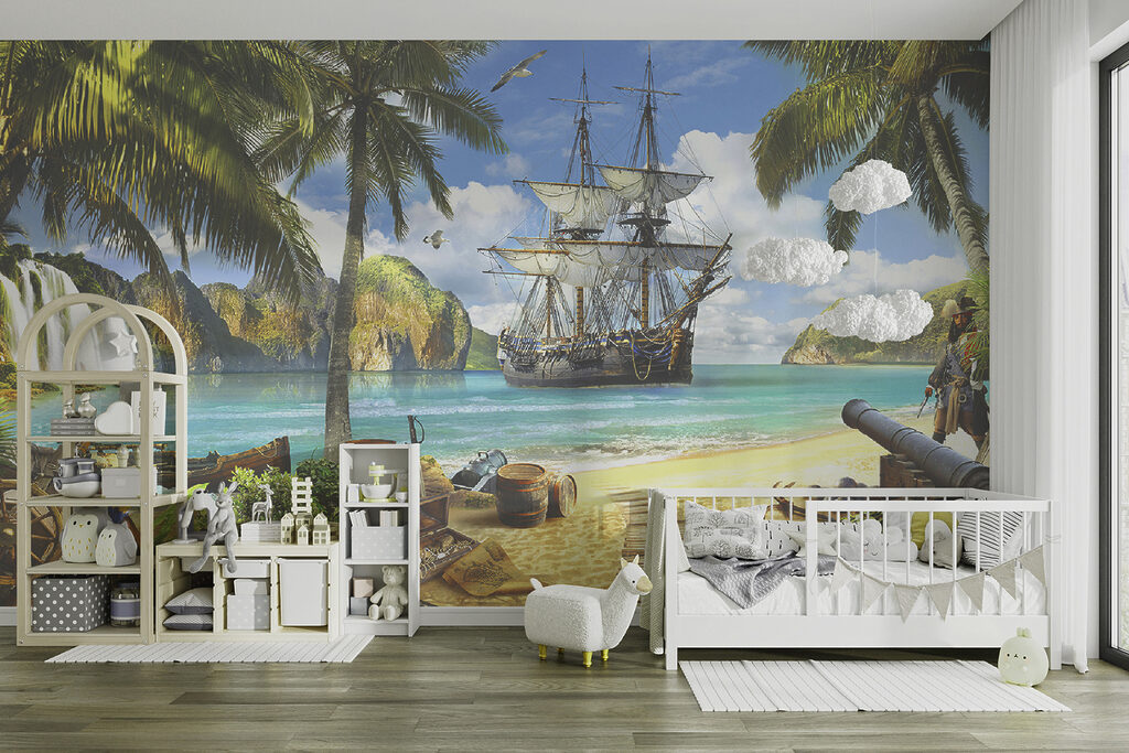 Piratenschip bij een palmstrand — interieur 2