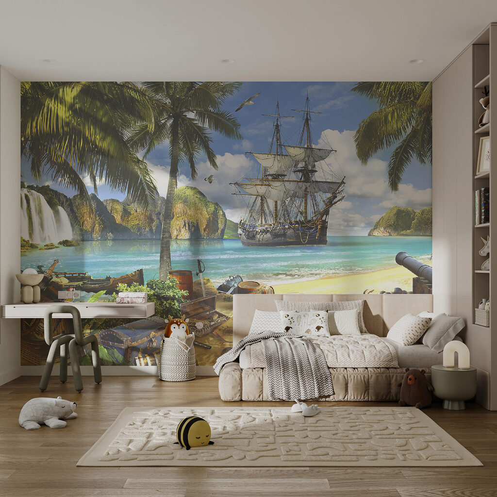 Piratenschip bij een palmstrand — interieur 3
