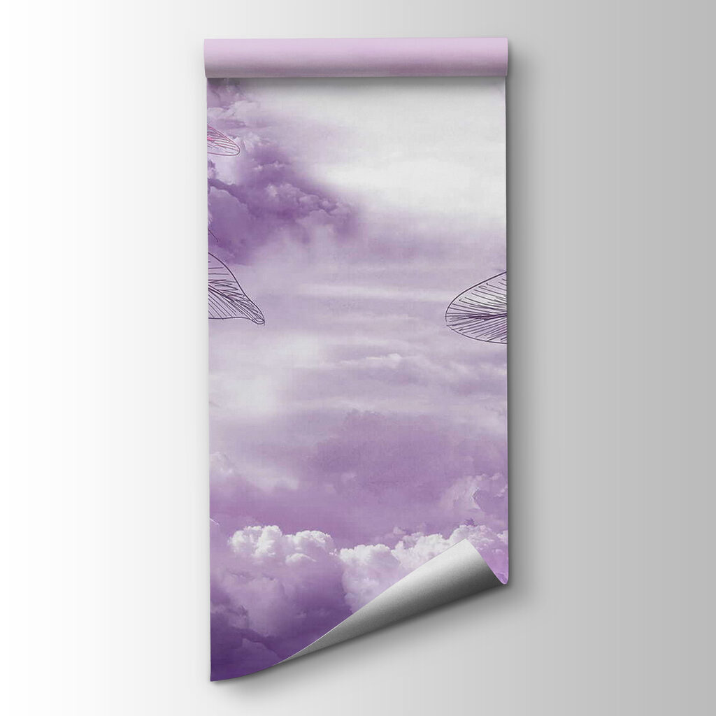 Paarse en roze wolken en een paarse lucht met wolken — productweergave