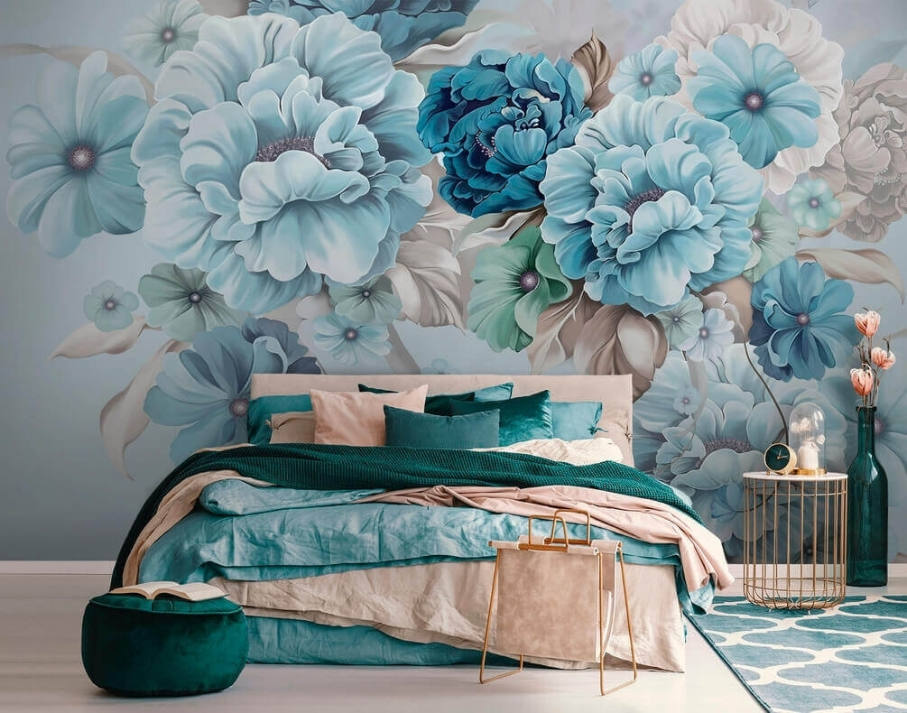 Volle bloemen langs hoeken — interieur 3