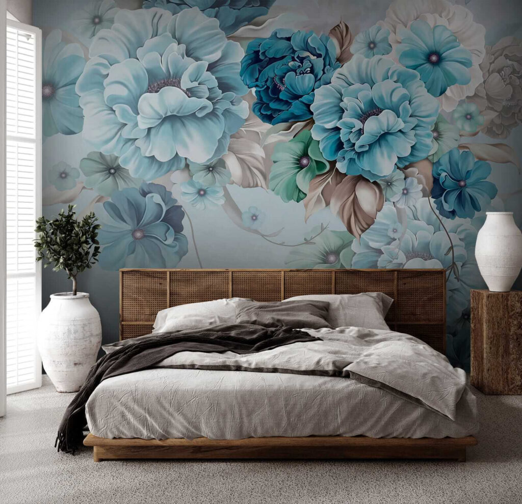 Volle bloemen langs hoeken — interieur 4