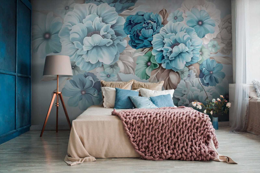 Volle bloemen langs hoeken — interieur 5