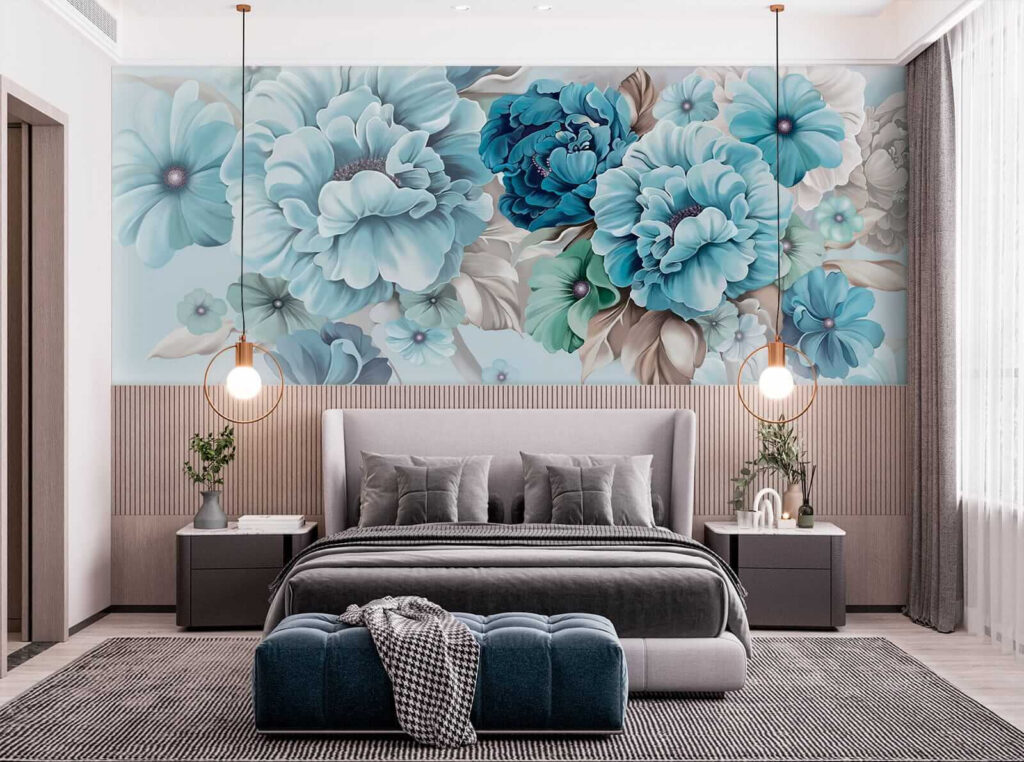 Volle bloemen langs hoeken — interieur 6