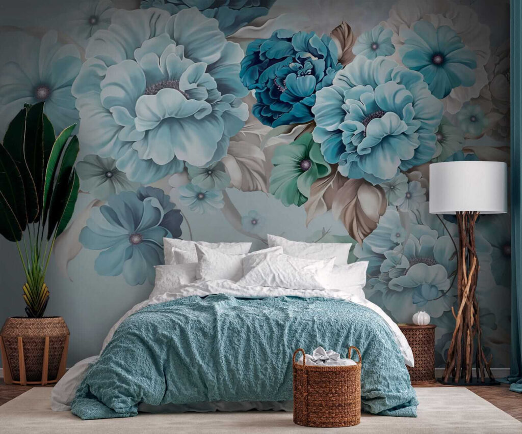 Volle bloemen langs hoeken — interieur 7
