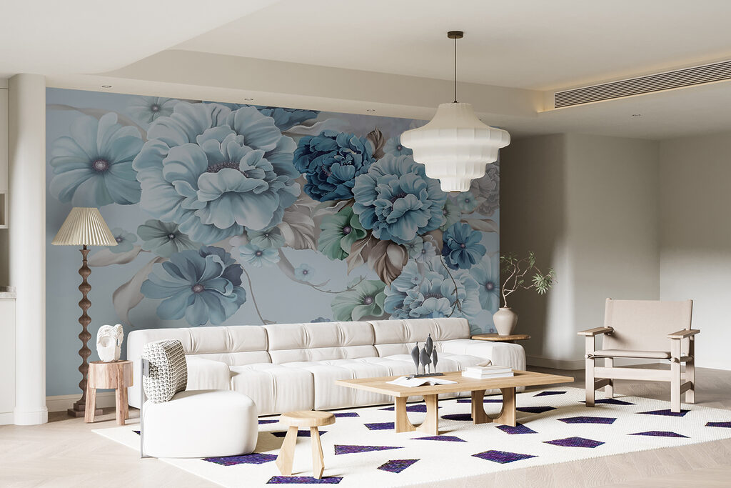 Volle bloemen langs hoeken — interieur 10