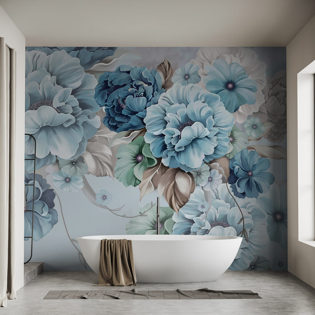 Volle bloemen langs hoeken — interieur 11