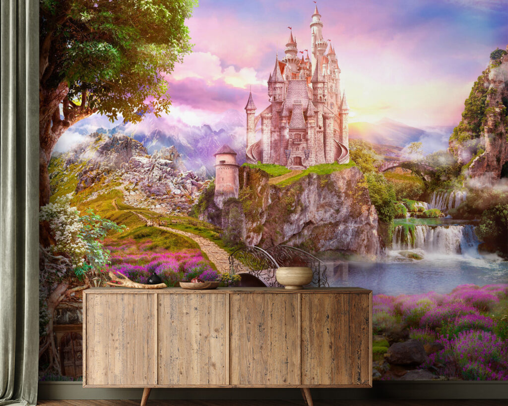 Sprookjeskasteel boven een waterval — interieur 3