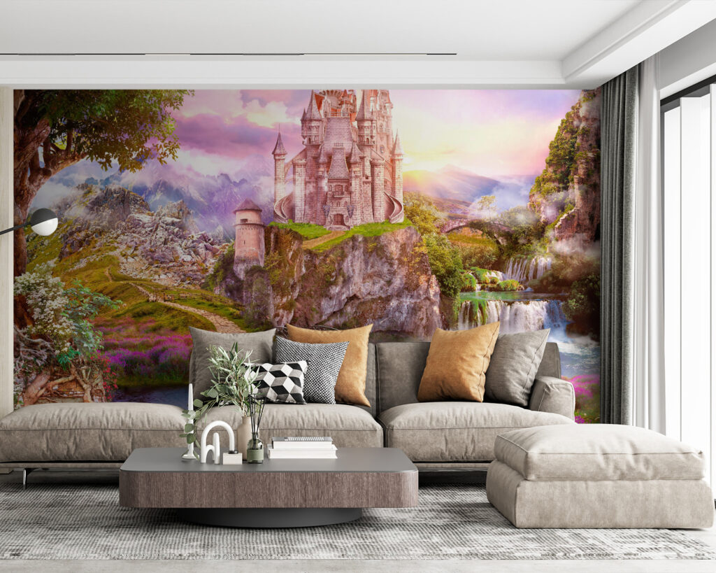 Sprookjeskasteel boven een waterval — interieur 4