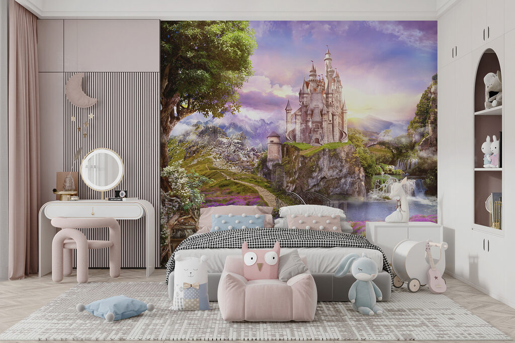 Sprookjeskasteel boven een waterval — interieur 7