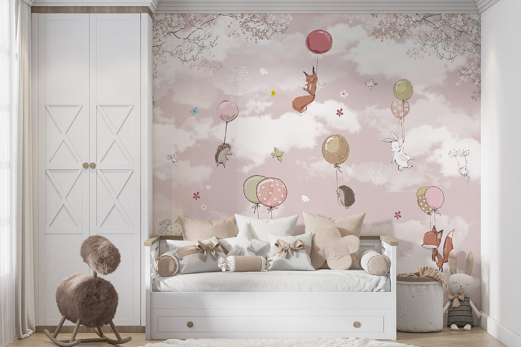Bosdieren zweven aan ballonnen — interieur 6