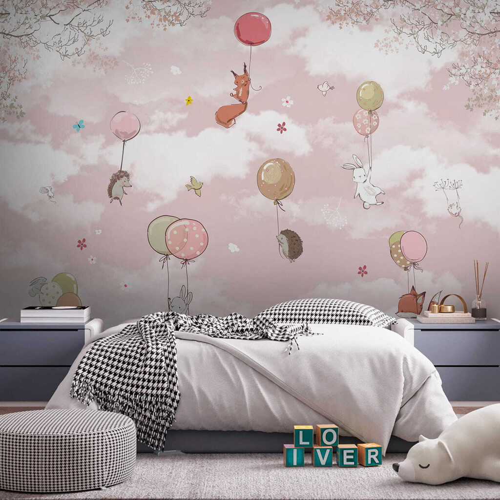 Bosdieren zweven aan ballonnen — interieur 7