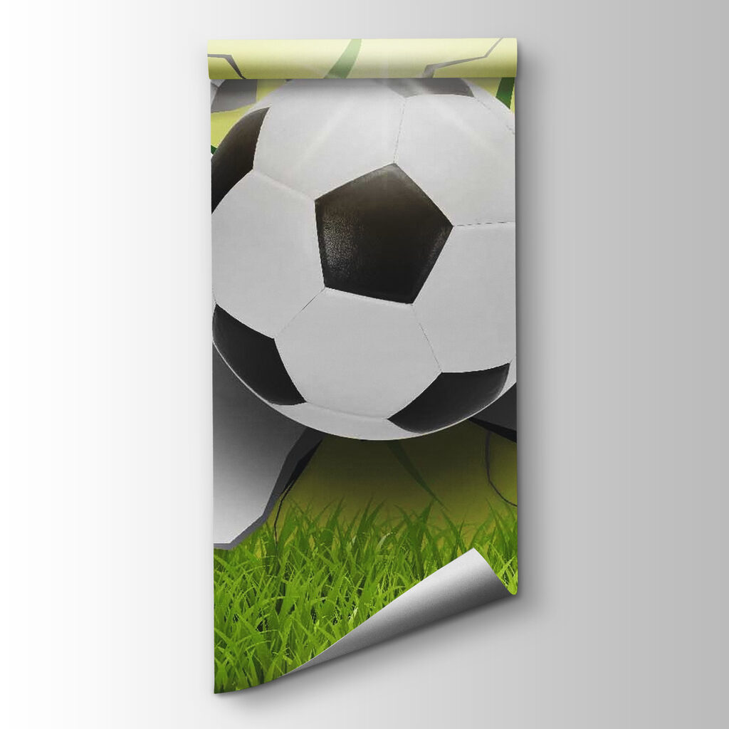 Voetbal breekt door muur — productweergave