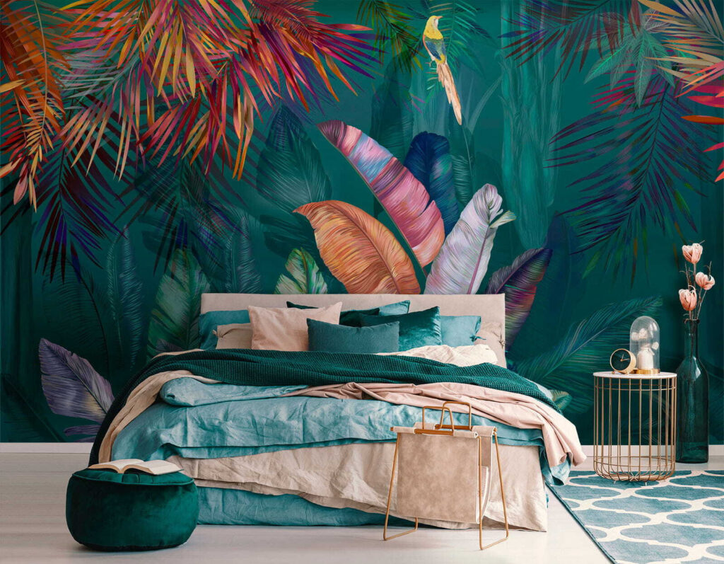 Tropisch blad in juweelkleuren — interieur 2