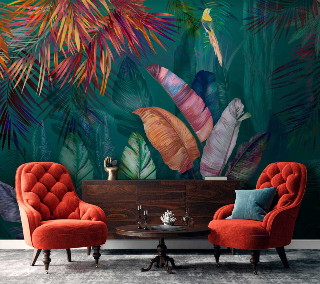 Tropisch blad in juweelkleuren — interieur 4