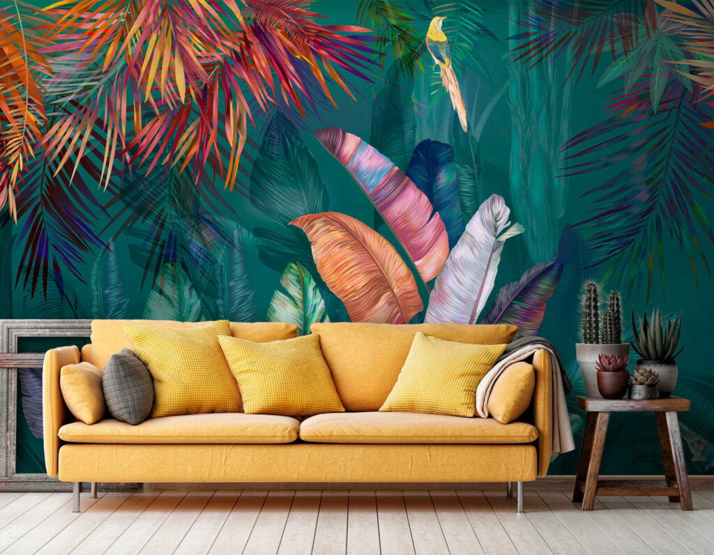 Tropisch blad in juweelkleuren — interieur 5
