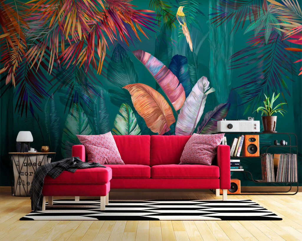 Tropisch blad in juweelkleuren — interieur 6