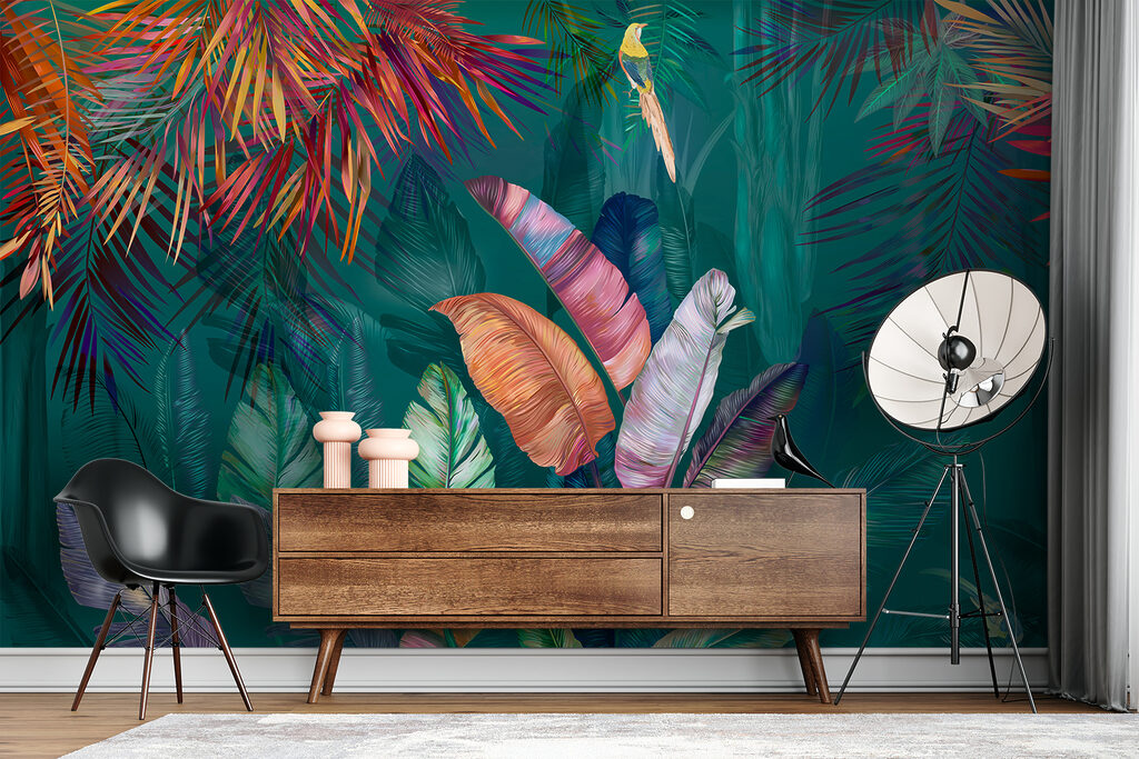 Tropisch blad in juweelkleuren — interieur 13