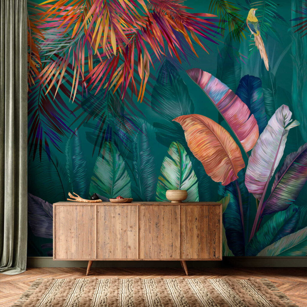 Tropisch blad in juweelkleuren — interieur 7