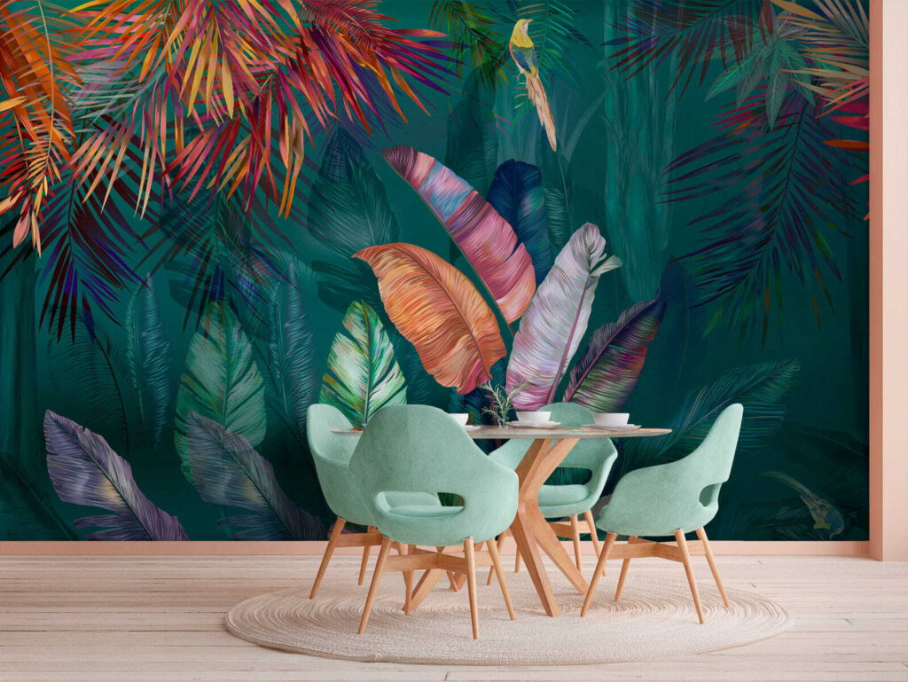 Tropisch blad in juweelkleuren — interieur 8