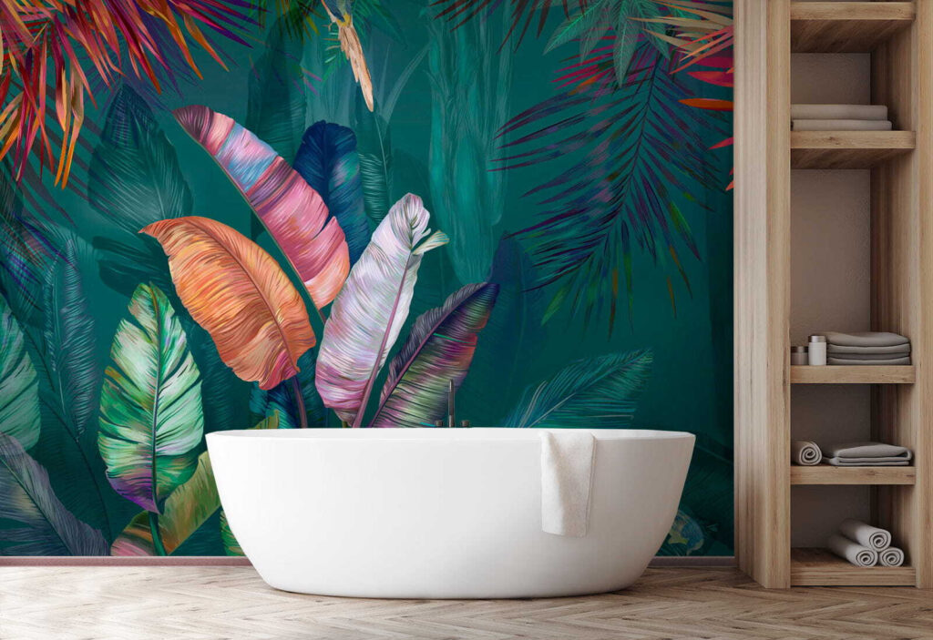 Tropisch blad in juweelkleuren — interieur 9