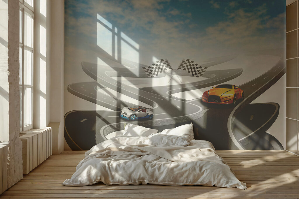 Racebanen kronkelen door lucht — interieur 4