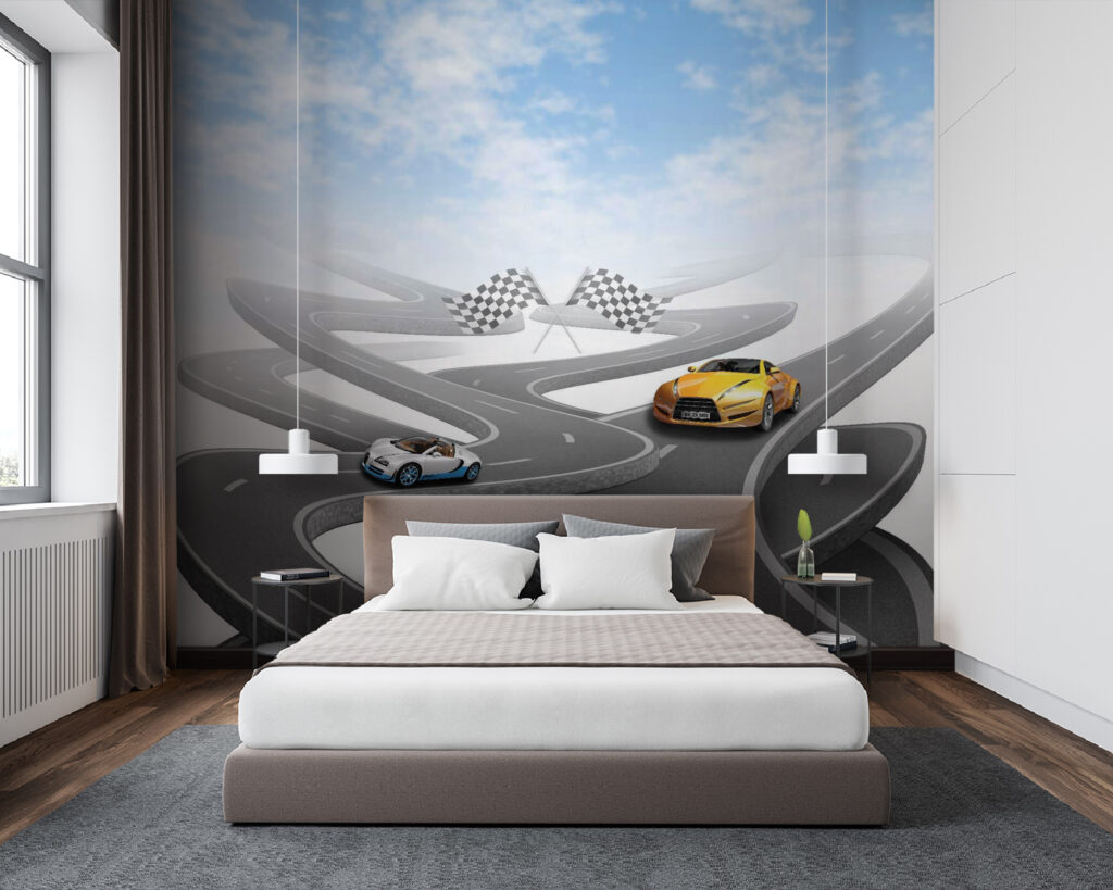 Racebanen kronkelen door lucht — interieur 3
