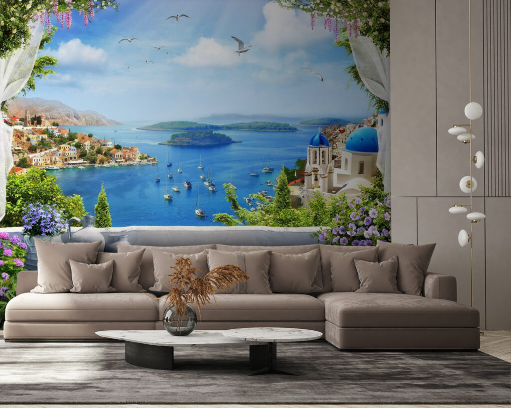 Terras boven blauw water — interieur 3