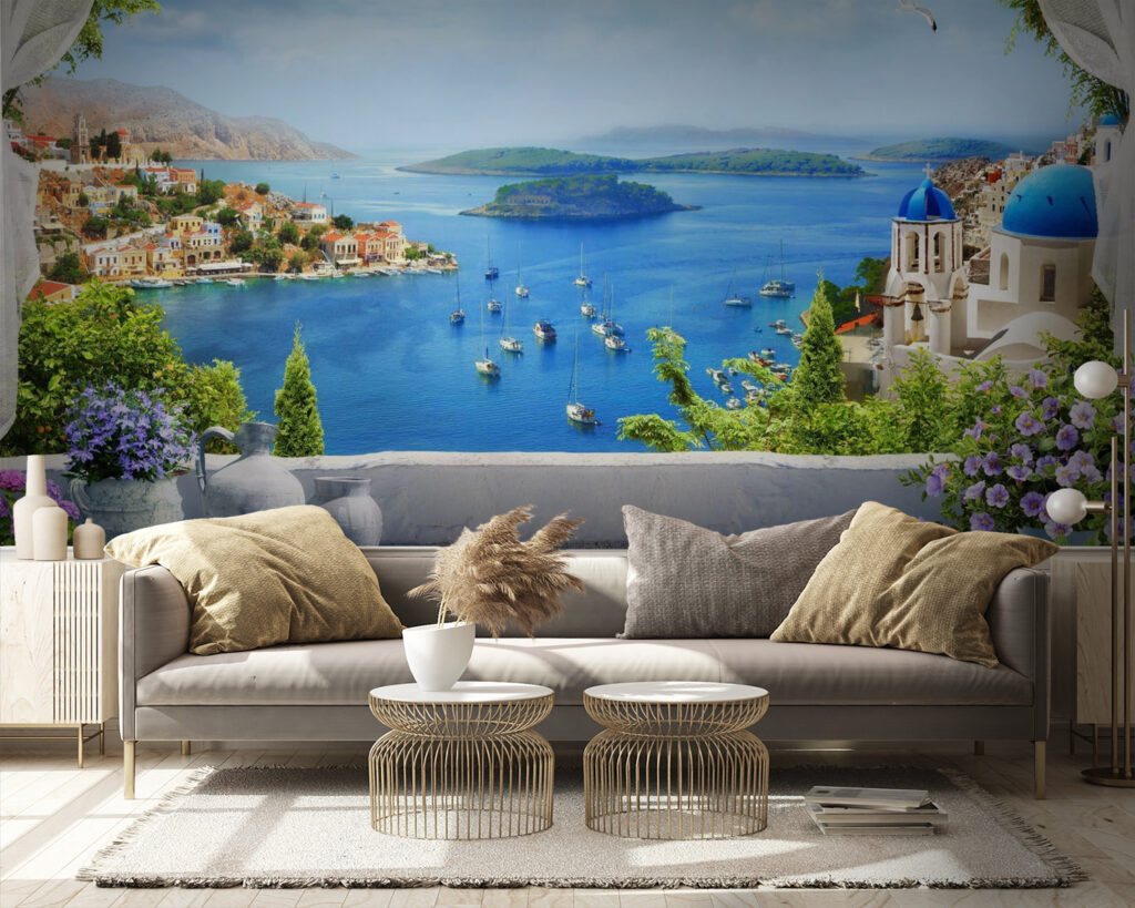 Terras boven blauw water — interieur 4