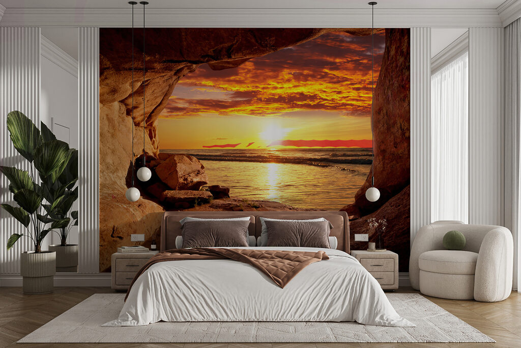 Avondzon door een zeegrot — interieur 11