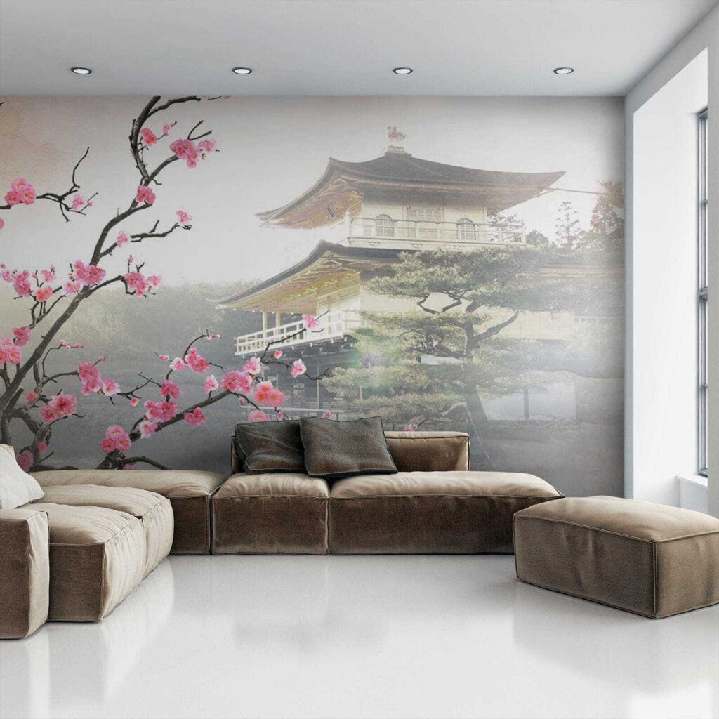 Bloesem langs mistige tempeldaken — interieur 5