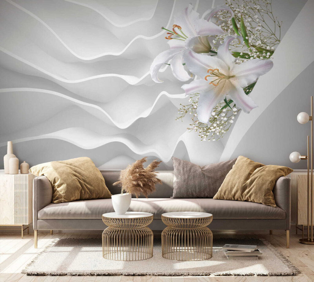 Elegante lelies te midden van zachte rondingen — interieur 4