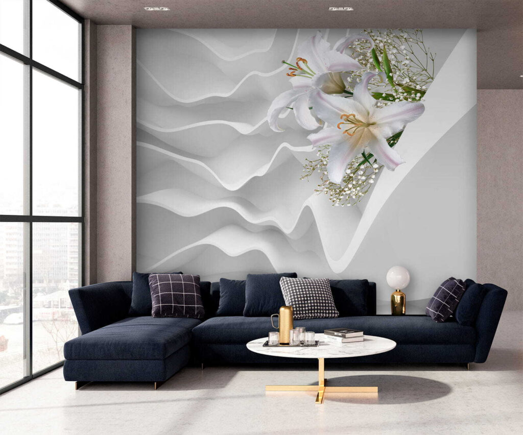 Elegante lelies te midden van zachte rondingen — interieur 5