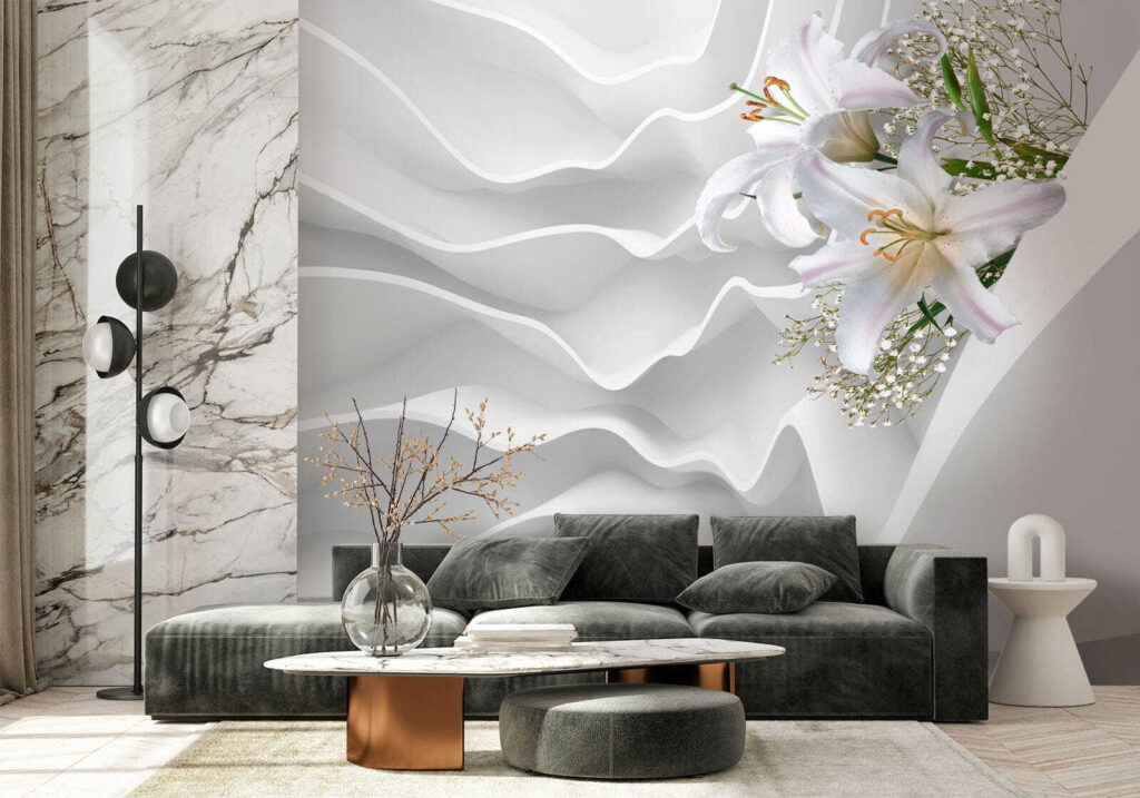Elegante lelies te midden van zachte rondingen — interieur 6