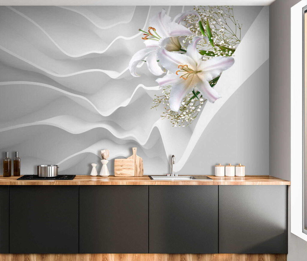 Elegante lelies te midden van zachte rondingen — interieur 8