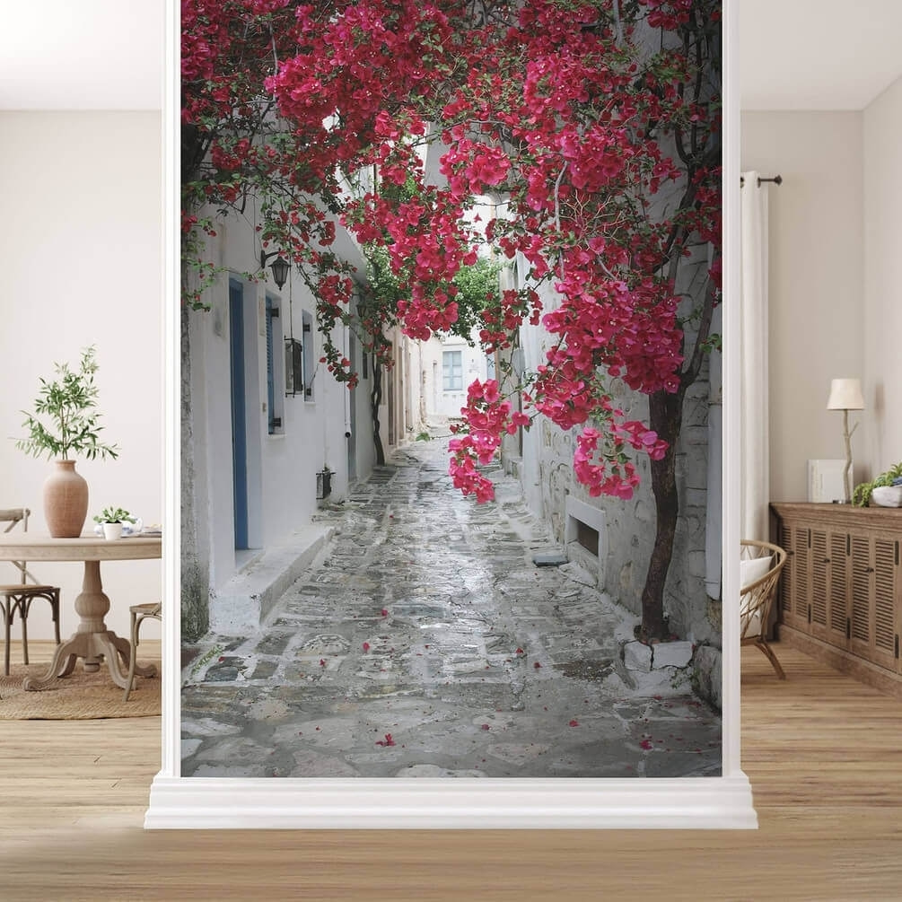 Straat vol rode bloei — interieur 2