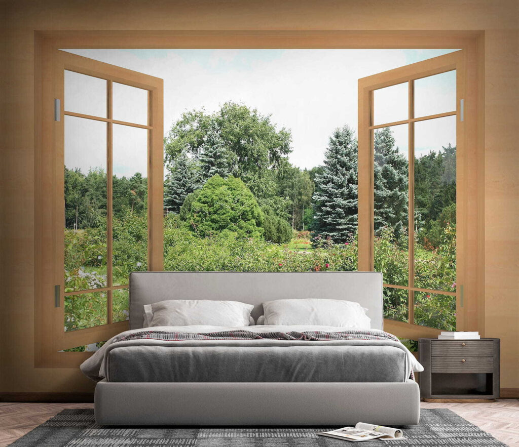 Raam op de zomertuin — interieur 4