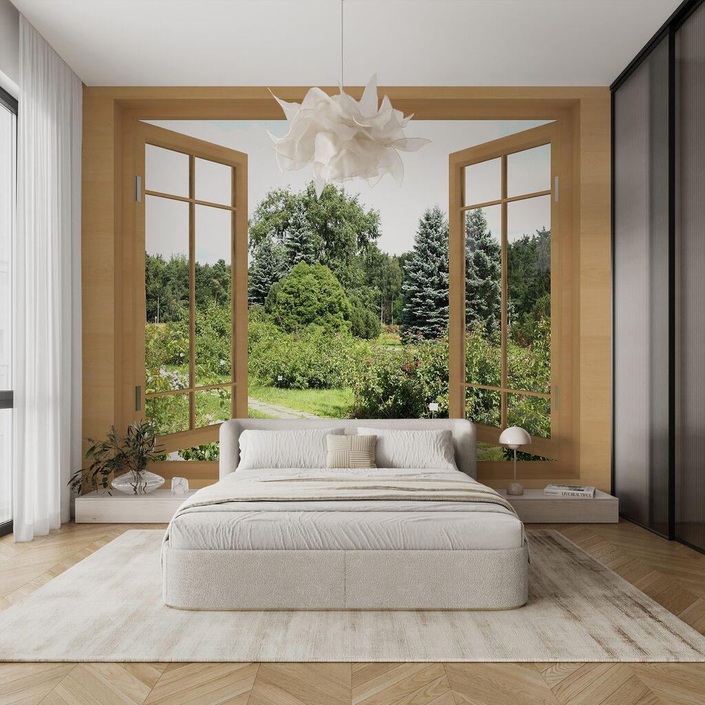 Raam op de zomertuin — interieur 11