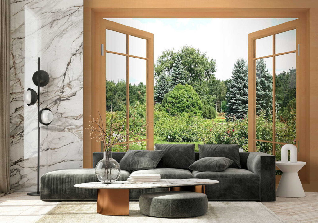 Raam op de zomertuin — interieur 5