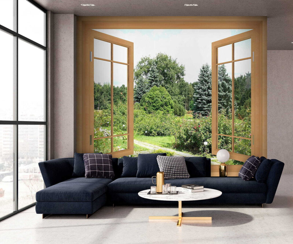 Raam op de zomertuin — interieur 7
