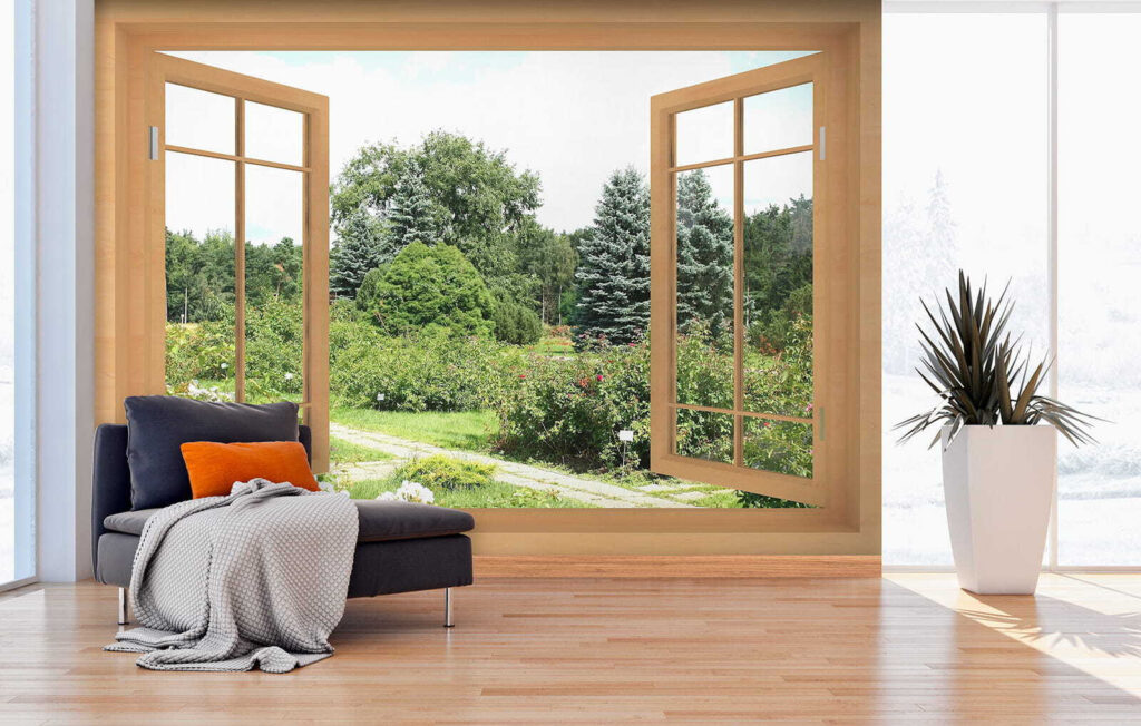 Raam op de zomertuin — interieur 8