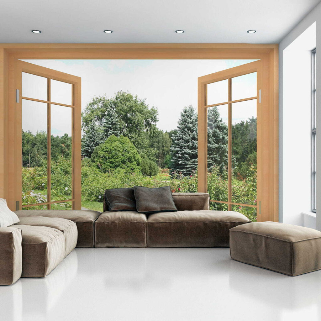 Raam op de zomertuin — interieur 9