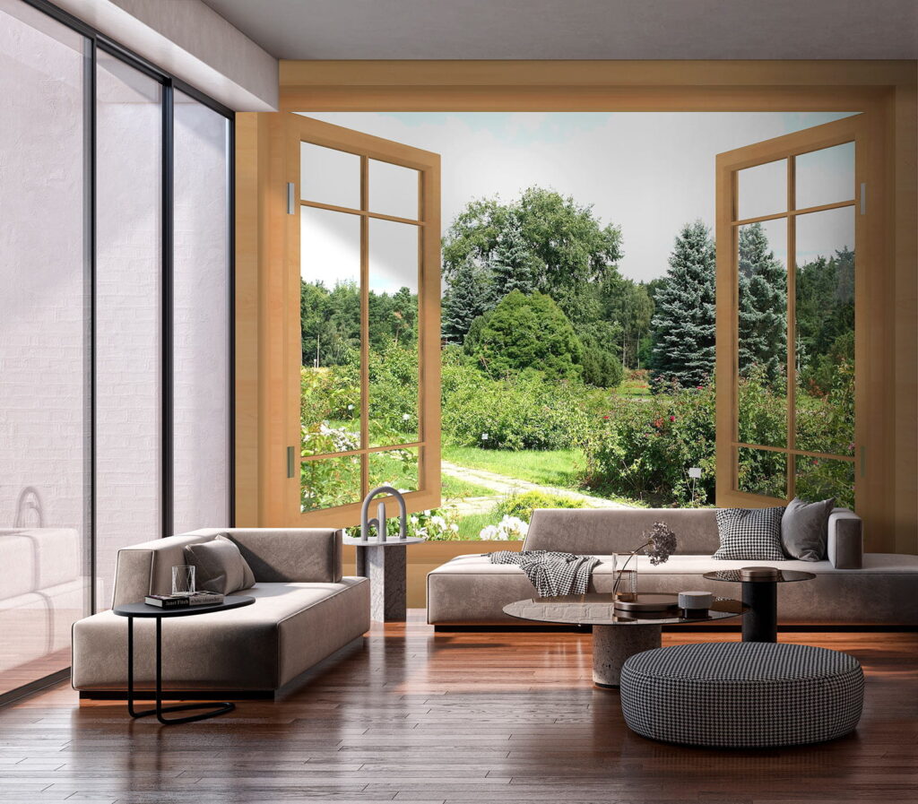 Raam op de zomertuin — interieur 10