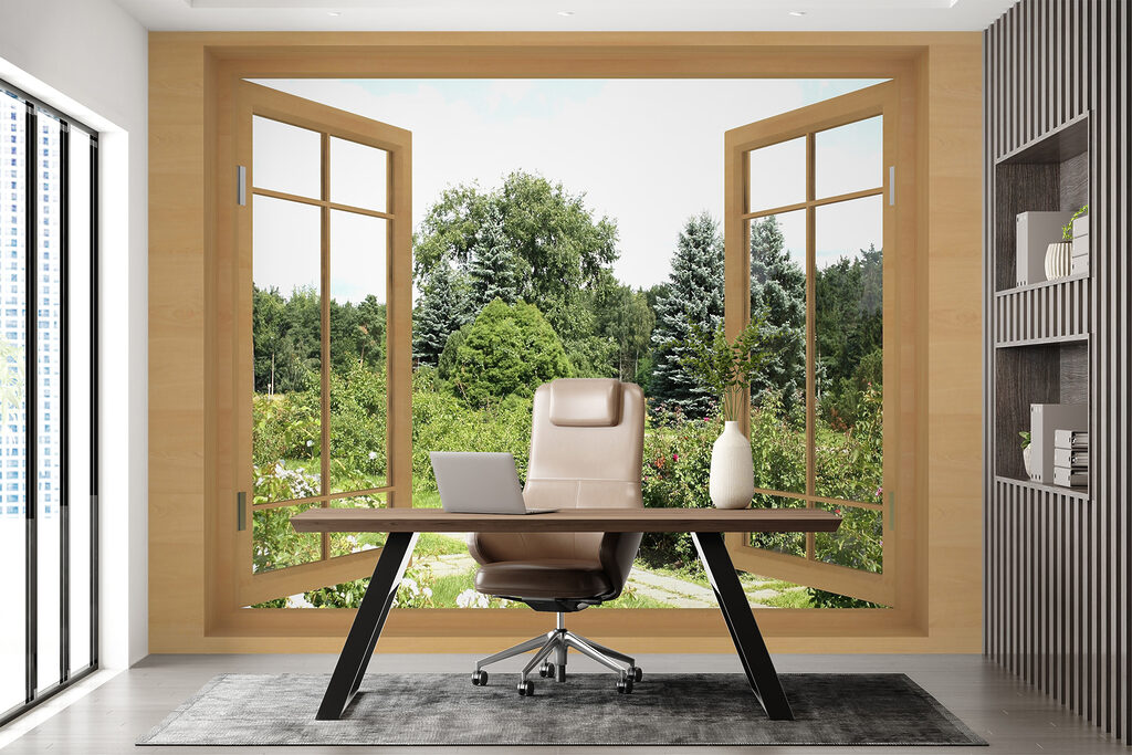 Raam op de zomertuin — interieur 12