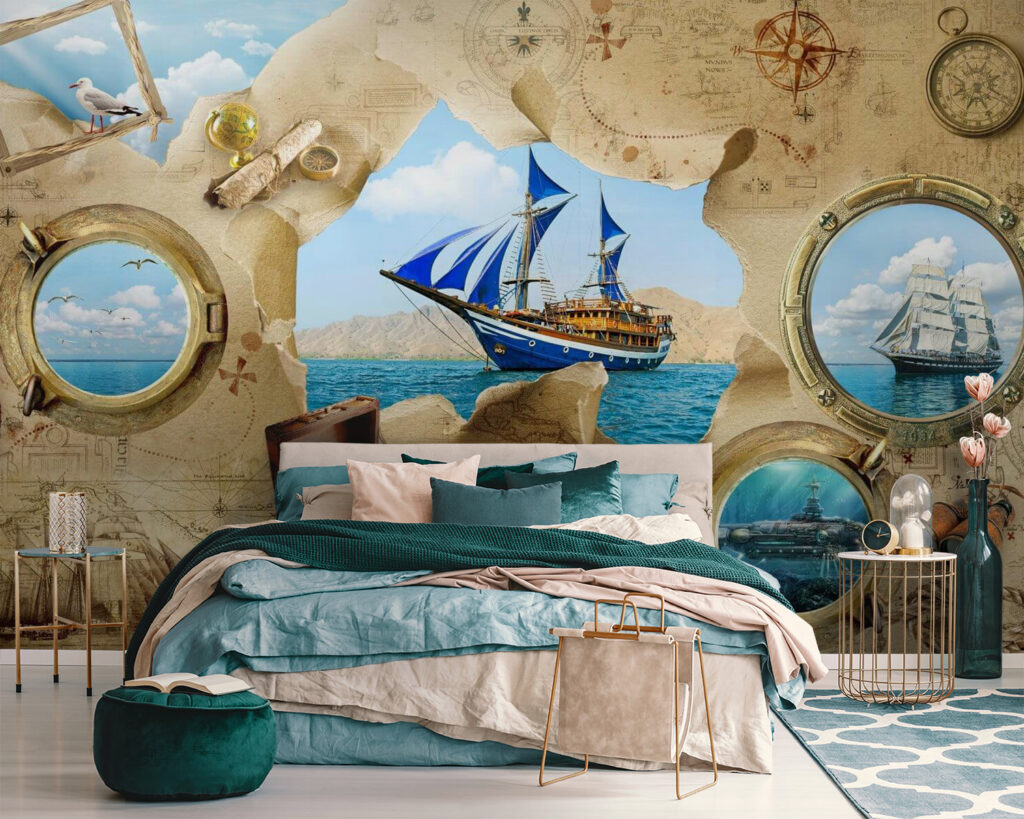 Scheepsreis tussen oude zeekaarten — interieur 2